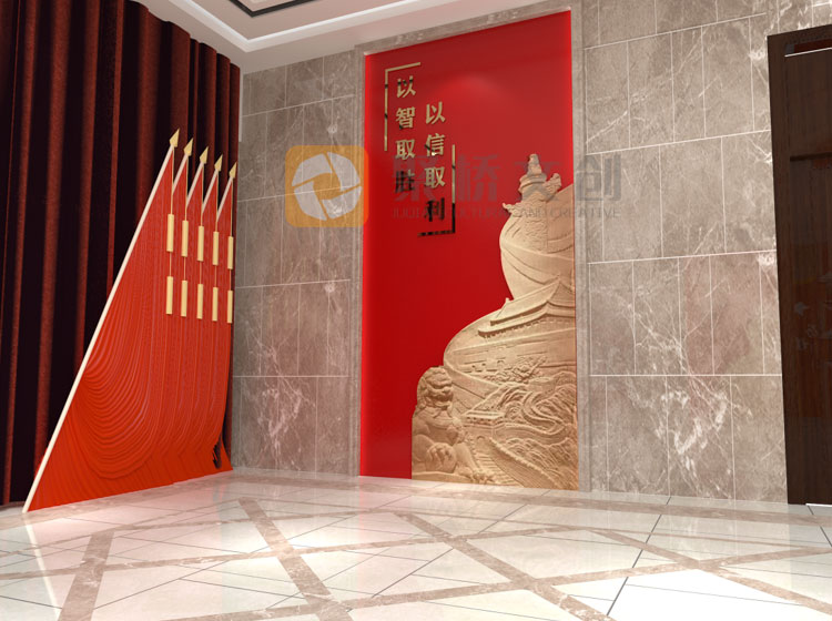 企業(yè)大廳浮雕展示設計
