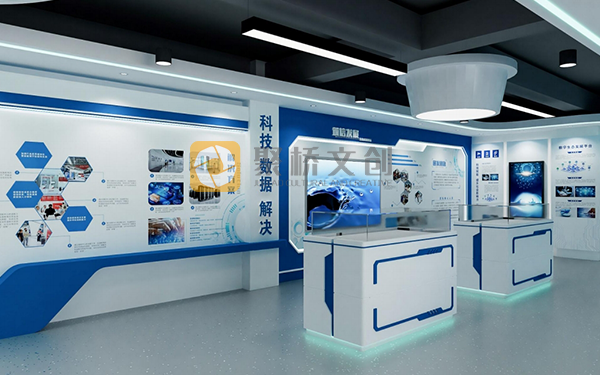 企業數字展廳布置效果圖，怎樣布局更顯空間寬闊？